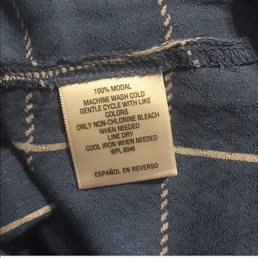 NWT Style & Co Poolside Check Off Shoulder Top - Picture 7 of 7